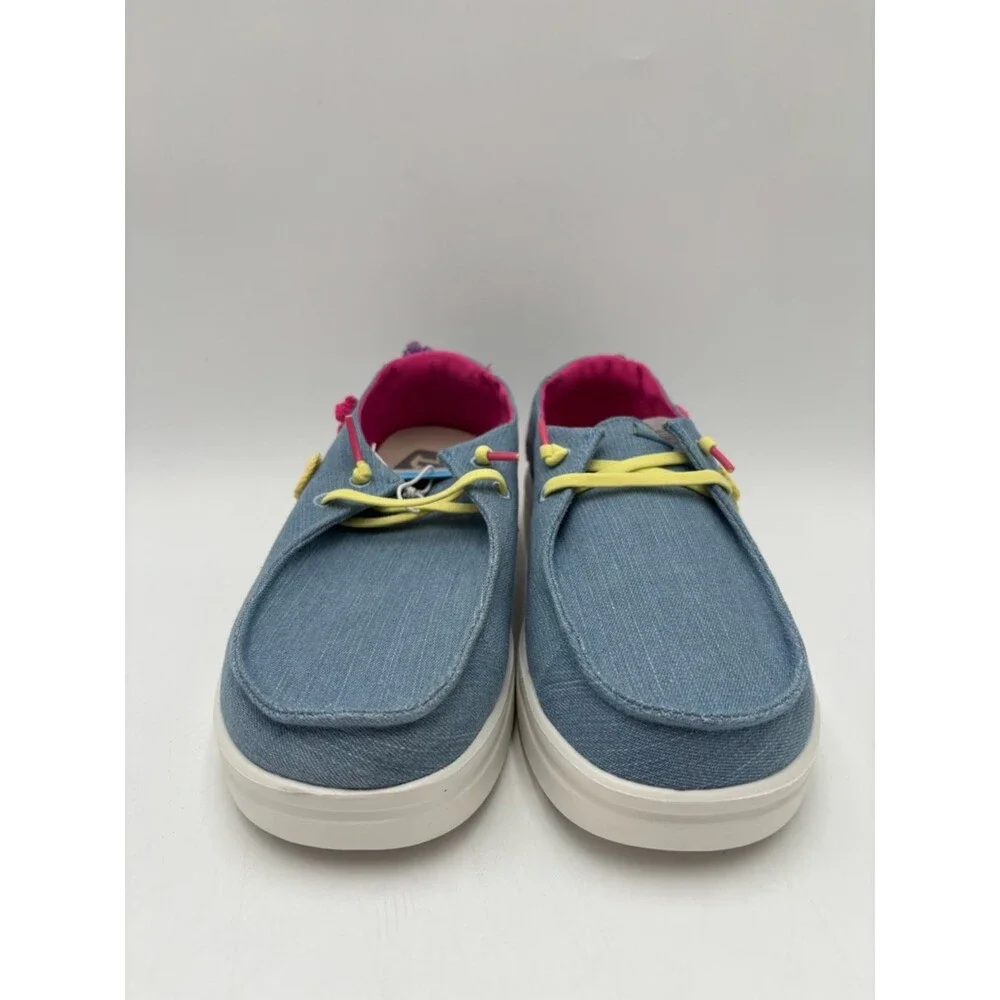 Hey Dude WENDY YOUTH RISE CROCHET DAHLIA Kids' NEW Sneaker Blue US Size Y6/L7